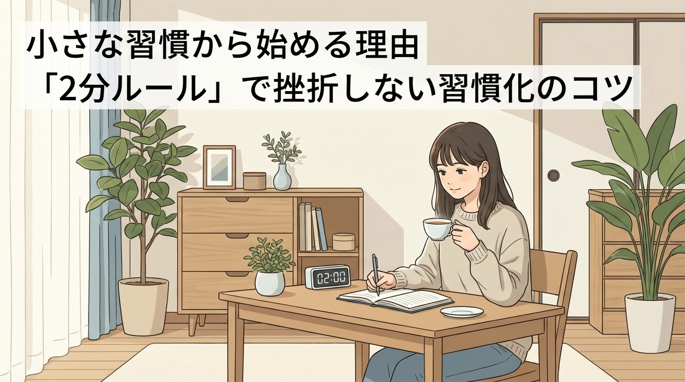 小さな習慣から始める理由「2分ルール」で挫折しない習慣化のコツ