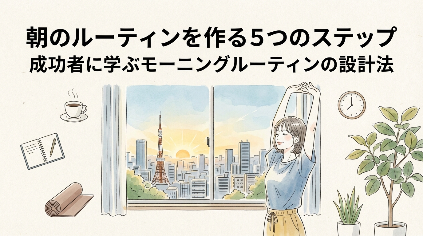 朝のルーティンを作る5つのステップ成功者に学ぶモーニングルーティンの設計法