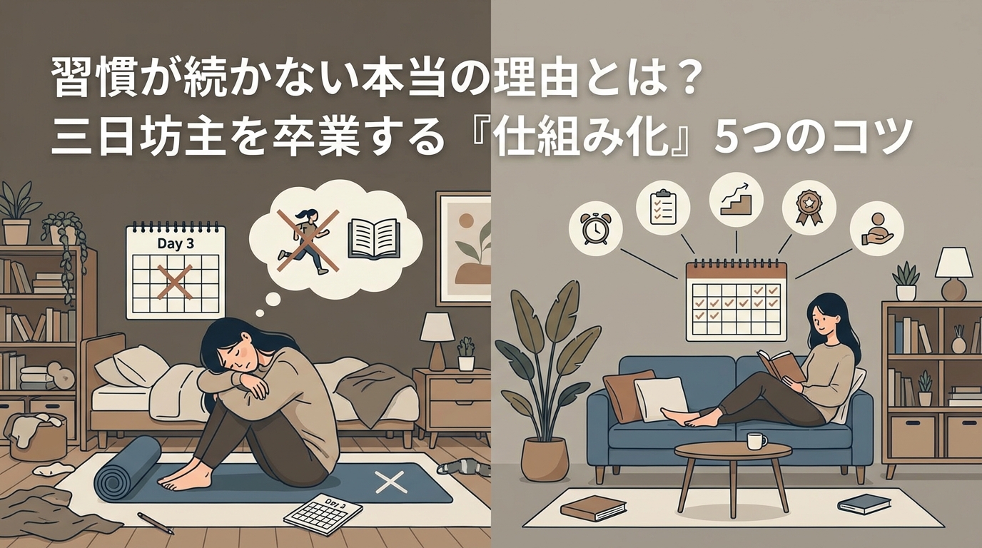 習慣が続かない本当の理由とは？三日坊主を卒業する「仕組み化」5つのコツ