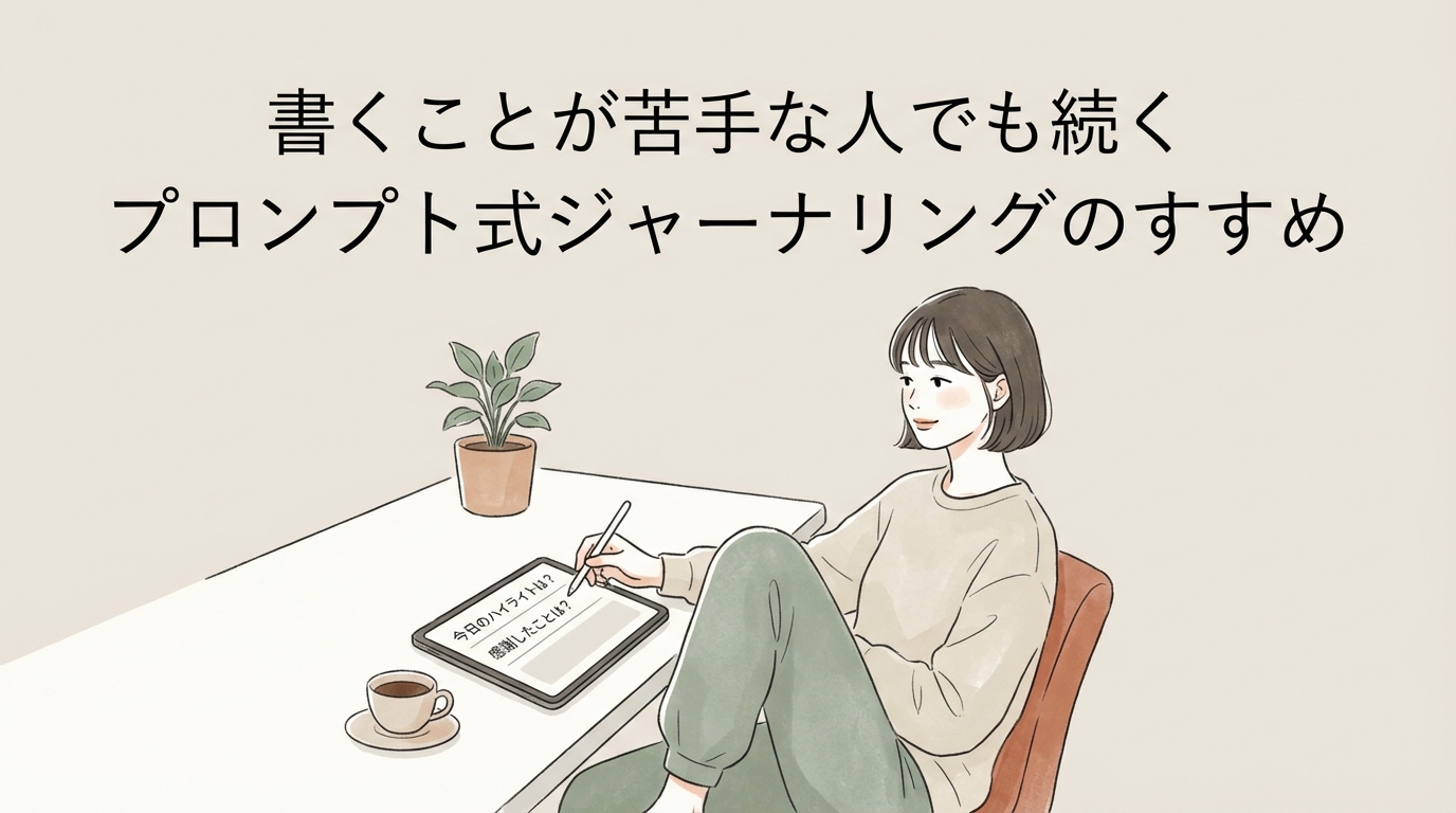 書くことが苦手な人でも続くプロンプト式ジャーナリングのすすめ