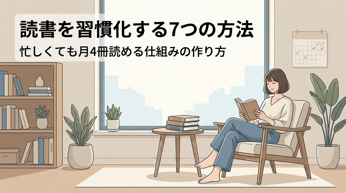 読書を習慣化する7つの方法忙しくても月4冊読める仕組みの作り方