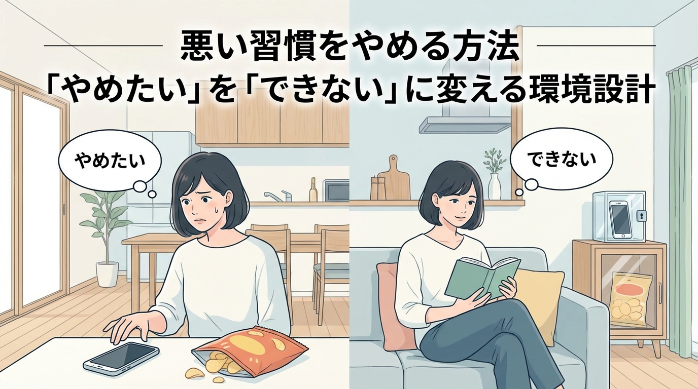 悪い習慣をやめる方法「やめたい」を「できない」に変える環境設計