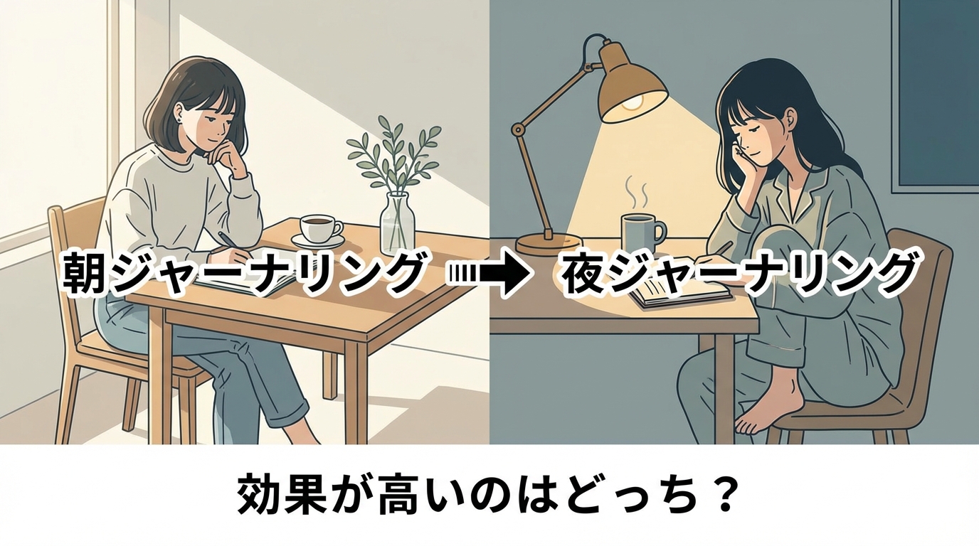 朝ジャーナリングvs夜ジャーナリング効果が高いのはどっち？