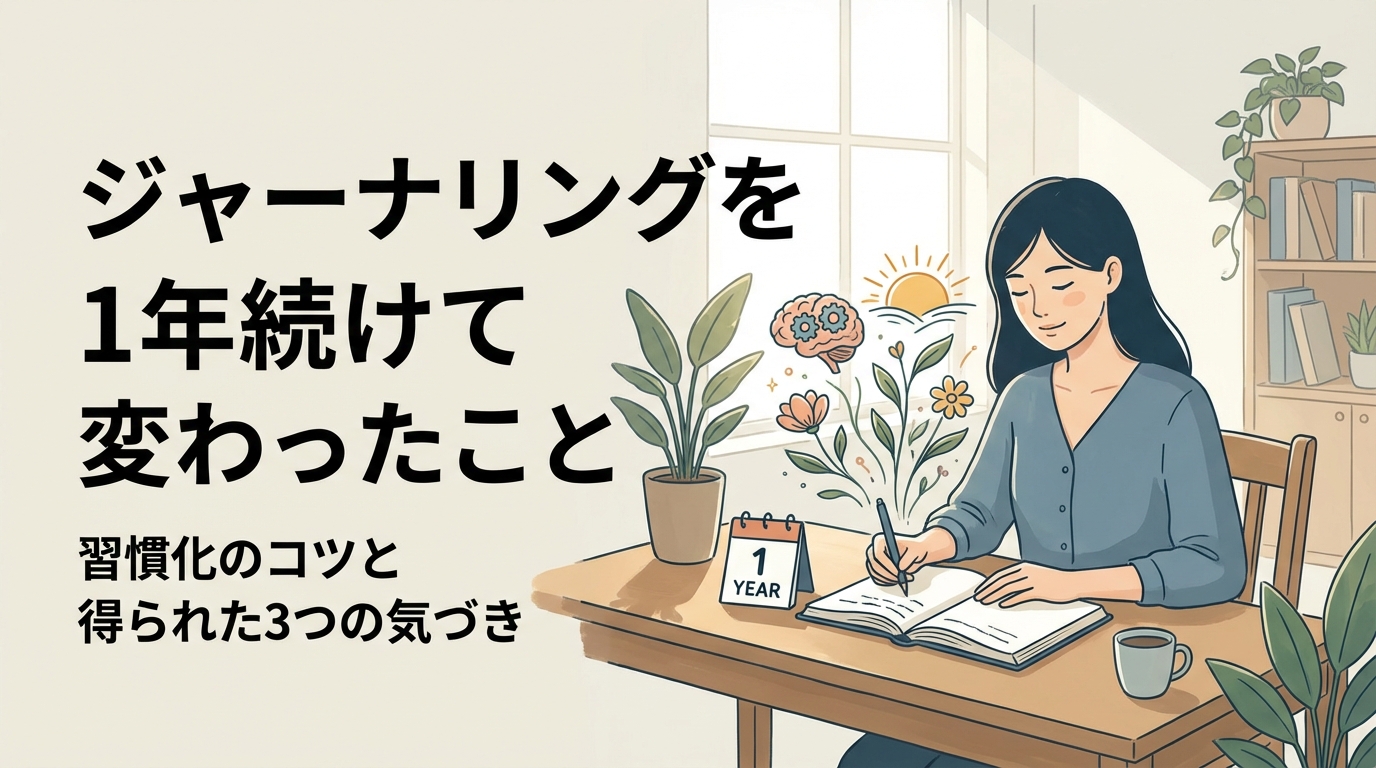 ジャーナリングを1年続けて変わったこと習慣化のコツと得られた3つの気づき