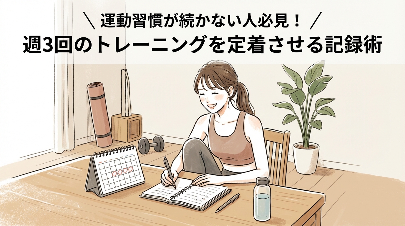 運動習慣が続かない人必見！週3回のトレーニングを定着させる記録術
